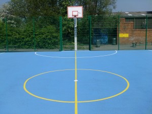 Polymeric Outdoor Netball Court surfaces to type 3 MUGA