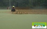 Removal and replacement of all weather pitch sand infill rejuvenation maintenances