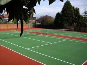 Tennis Court Surfacing Multi Coloured Design