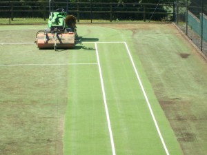 Artificial Grass Tennis Court Surfacing Maintenance