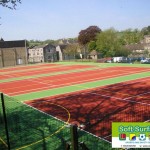 Squeegee Applied Sports Coatings in polyurethane acrylic MUGA surface cost