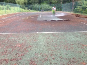 Tennis Court Maintenance to Contaminated Surface