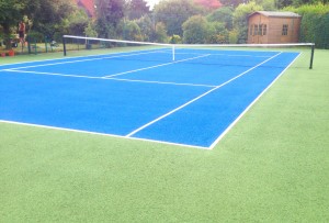 Tennis Court Colour Coating Application