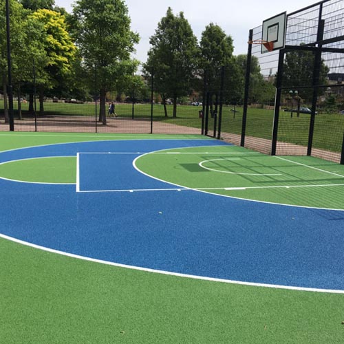 Colourful Basketball Court