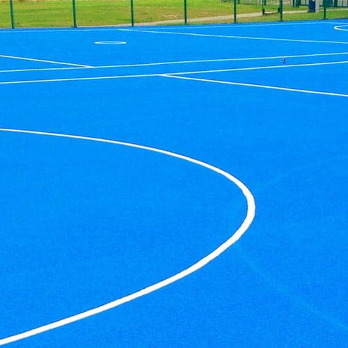 Netball Court with Lines